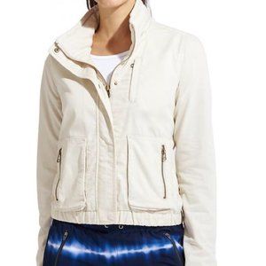 ATHLETA Military Bomber Jacket in Sandcastle XS